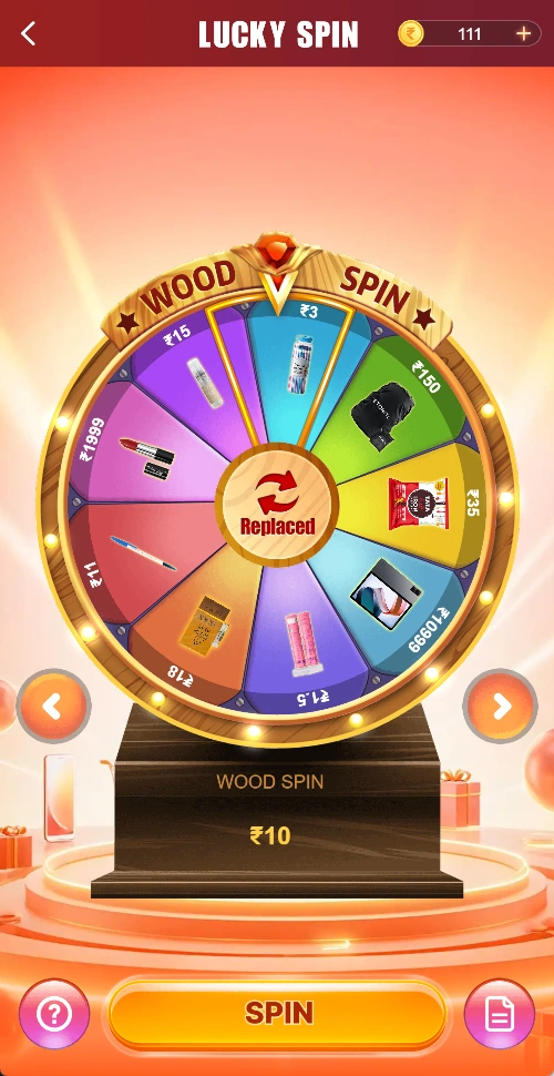 Crown 11 Lucky Spin wheel